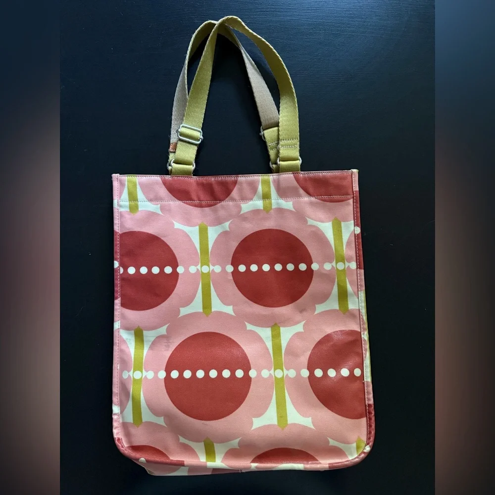 ORLA KIELY coated canvas tote in pink shadow floral design. RARE FIND! - Picture 2 of 7